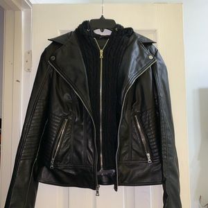 Guess black leather jacket